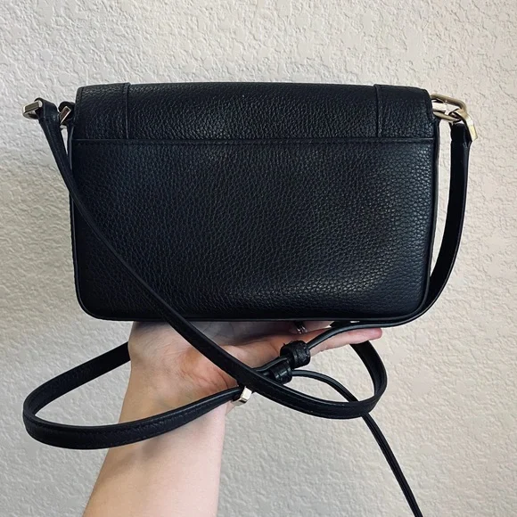 Kate Spade MSRP $299 Black Pebbled Leather Crossbody